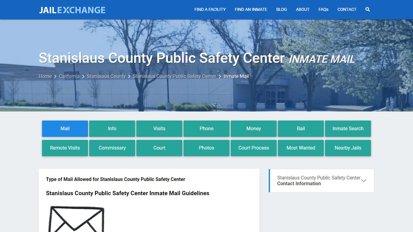 Inmate Mail - Stanislaus County Public Safety Center, CA - Jail Exchange