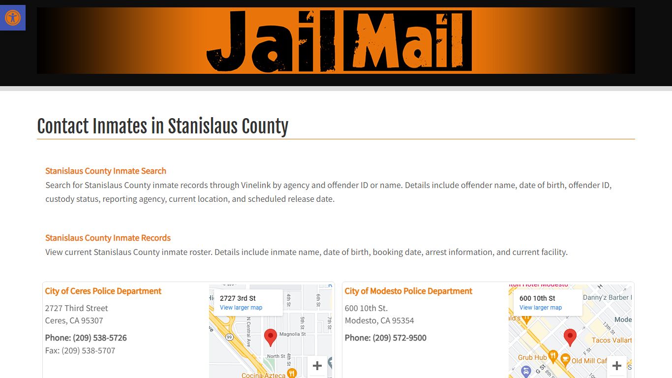 Find and Contact an Inmate in Stanislaus County California - Jail Mail